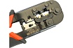 Кримпер STEKKER CTLS007 для обжима RJ разъемов RJ-45 (8P8C), RJ-12 (6P6C) и RJ-11 (6P4C и 6P2C), черный/красный, 49613