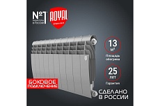 Радиатор Royal Thermo BiLiner 350 /Silver Satin VR - 10 секций НС-1196736