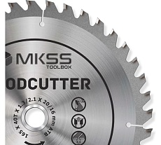 Диск пильный по дереву MKSS Toolbox Woodcutter WC1650 165x40Тх20/16 мм WC16504020