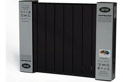 Радиатор Rifar SUPReMO 500x10 секций НП левый VL Антрацит S500-10VL/9005