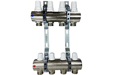 Коллектор ICMA S.P.A. регулировка ручная или терморегулирующая (28x1.5), 1&quot;х3/4&quot;(евроконус) - 4 вых. K005 /87K005PJ06