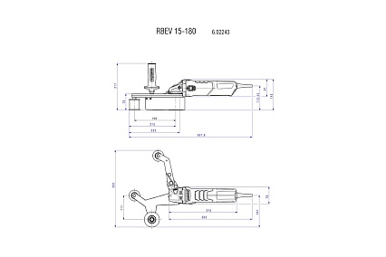 Шлифователь труб Metabo RBE 15-180 Set до 180мм 602243500