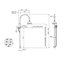 Душевая стойка Nicolazzi 5712WS.OL30