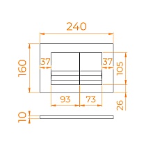 Кнопка смыва RGW SWH-05W белый 68420005-05