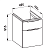 Мебель для ванной Laufen Kartell 45 см 2 ящика, белый