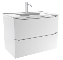 Тумба с раковиной ЗОВ Дион 100 см белый матовый