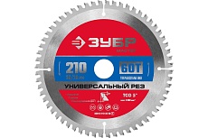 Диск пильный по алюминию Зубр Универсальный рез 210x30/20 мм, 60Т 36916-210-30-60_z01