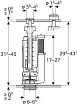 Запасной сливной клапан двойного смыва Geberit Typ290 282.303.21.2