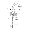 Смеситель для раковины Geberit HyTronic60 IR бесконтактный 115.724.21.1