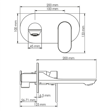 Cмеситель для раковины WasserKRAFT Elbe 7430 черный