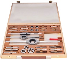 Набор метчиков и плашек Bucovice Tools M1-DIN M3-M12, HSS, 34пр 340128