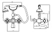 Смеситель для ванны Timo Nelson 1914Y-CR с душем, антик