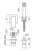 Смеситель Gattoni PD 2511/25C0.SS с гигиеническим душем, хром