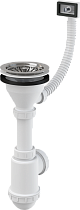 Сифон для мойки Alcaplast с нержавеющей решеткой DN115 и гофропереливом