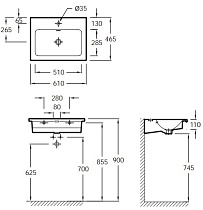 Раковина Jacob Delafon Vox 60 см EXAF112-Z-00