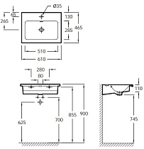 Раковина Jacob Delafon Vox 60 см EXAF112-Z-00