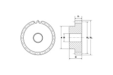 Зубчатая шестерня со ступицей TECHNIX M=1, Z=25 PM26025
