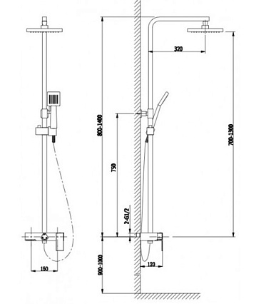 Душевая стойка Timo Selene SX-1041/00 хром