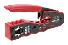 Клещи обжимные для сквозных разъемов Yato RJ45 и RJ45 YT-22440
