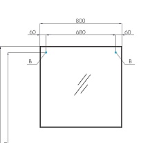 Зеркало Акватон Рико 80 см 1A216502RI010