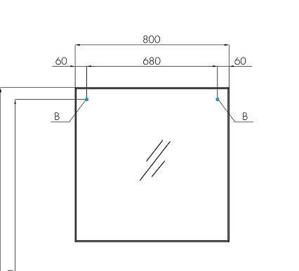 Зеркало Акватон Рико 80 см 1A216502RI010