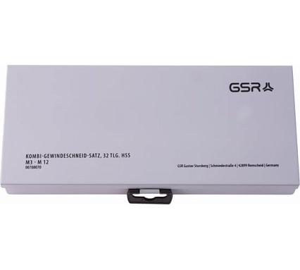 Набор ручных метчиков и плашек GSR 25х9 M3-M12 HSSG 32 предмета 00708070