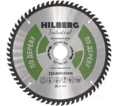 Диск пильный Industrial Дерево (230x30 мм; 64Т) Hilberg HW232