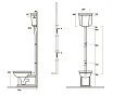 Бачок для унитаза Kerasan Waldorf 418001, для высокой трубы