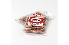 Наконечники контактные (100 шт; М6х28 мм; 0.8 мм; медь) Deka СТ000001803