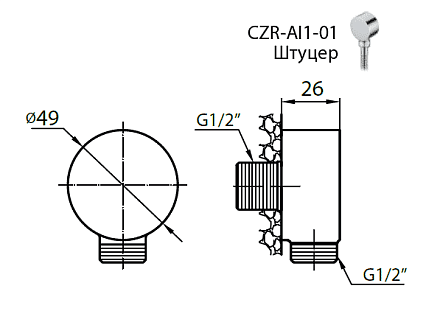 Шланговое подключение Cezares CZR-C-AI1-02 бронза