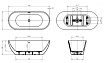 Акриловая ванна BelBagno UNO BB701 170x75 см BB701-1700-750-K