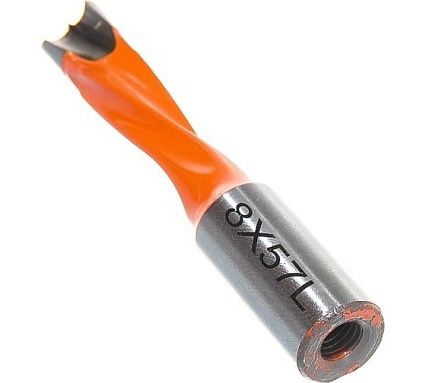 Сверло присадочное усиленное "глухое" (8x57.5 мм; S=10x20 мм; LH) ROTIS 412.0857L