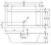 Акриловая ванна Riho Rethink Cubic 180x90 правая