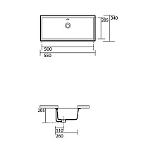 Раковина Kerasan Slim 22901 50 см белый