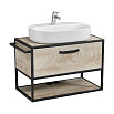 Мебель для ванной Акватон Лофт Фабрик 80 см со столешницей, раковина Одри Round, дуб эндгрейн