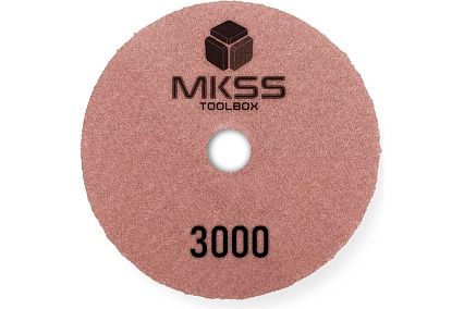 Алмазный гибкий шлифовальный круг MKSS Toolbox MK2604 АГШК Ø100 Р3000 для мокрой полировки MKSS MK26043000