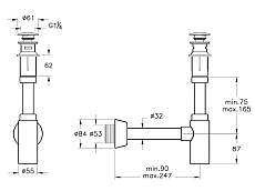 Сифон для раковины Vitra Syphon A45154 хром