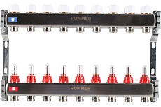Коллектор из нержавеющей стали Rommer с расходомерами, 9 выходов Rms-1200-000009 RG0091LAMMNB3S