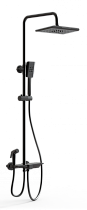 Душевая стойка Wonzon&Woghand WW-B3310-MB термостат, черный матовый