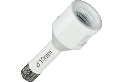 Алмазная коронка по керамограниту 10 мм, M14 на УШМ Diamond Industrial DIDKVP10M14