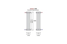 Трубчатый радиатор Zehnder Charleston 3180/10/№1270/RAL 9016, 3/4