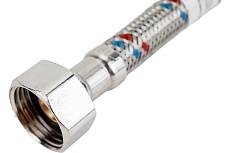Подводка для воды СТМ сталь, 1/2&quot;, гайка-гайка, 40 cм CWFHF040