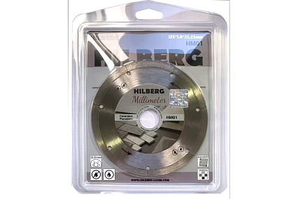 Диск алмазный отрезной Millimeter 125х22.23х1 мм Hilberg HM01