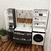 Шкаф подвесной Style Line Бергамо мини Люкс Plus 60 см, черный антискрейч СС-00002359