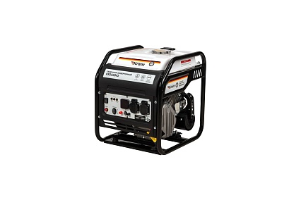 Инверторный генератор Kranz KR2500IO 2,5 кВт, 230 В, 7 л, открытый корпус, ручной старт KR-16-1142