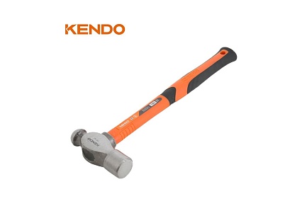 Молоток с круглым бойком KENDO с фибергласовой рукояткой, 450 г 25139