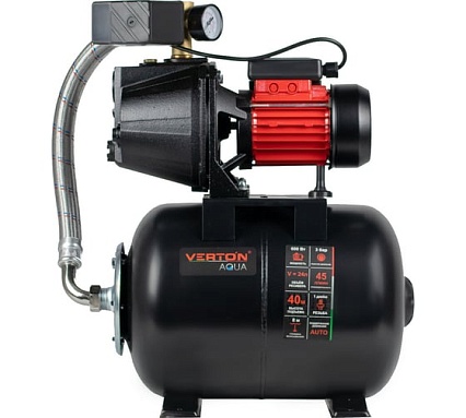 Насосная станция Verton AQUA PS600C/24 600 Вт, 45 л/мин, 24 л, гл. 8 м, высота 40 м, 1", 3 бар 01.13297.13546