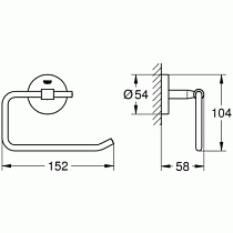 Держатель туалетной бумаги Grohe BauCosmopolitan 40457001