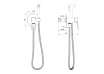 Смеситель Wonzon&Woghand Frame WW-88829010-MB с гигиеническим душем, черный матовый