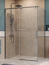 Душевой уголок BelBagno SOFT_CLOSE-1-AH-1-150/80-C-GM 150x80 прозрачный, оружейная сталь